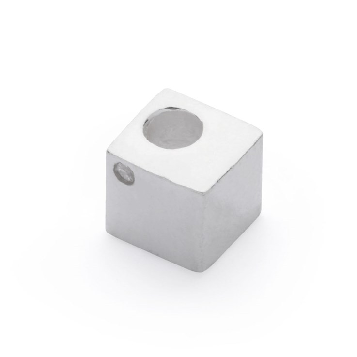 Diamond Cube 7mm Pendant Sterling Silver