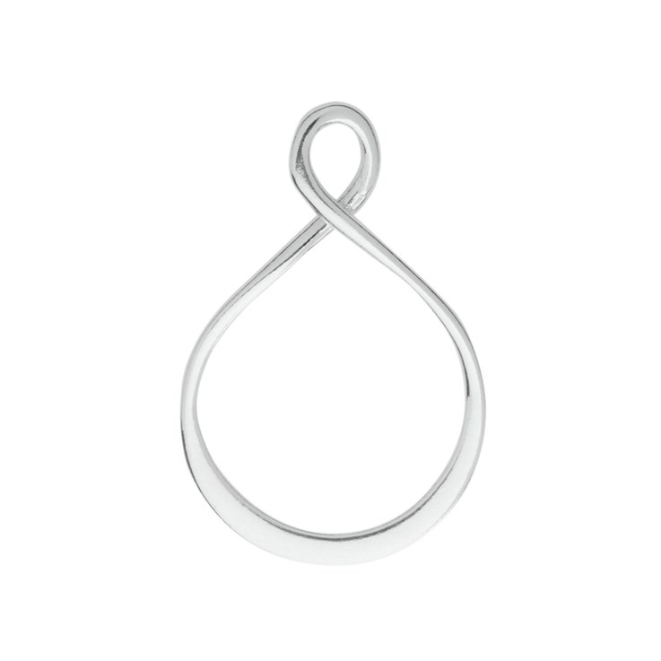 Infinity 20mm Charm Pendant Sterling Silver