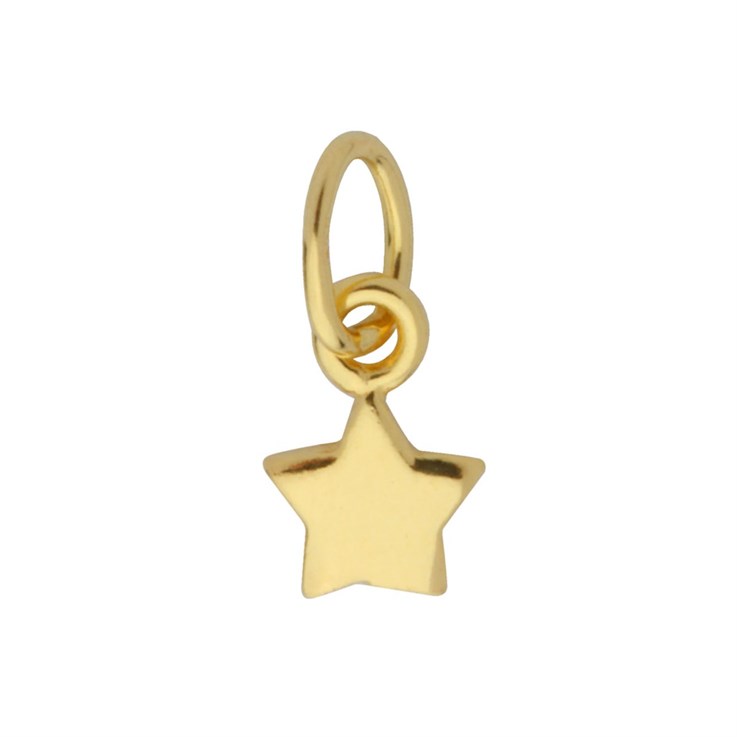 7.5mm Star Charm Pendant Gold Plated Sterling Silver Vermeil