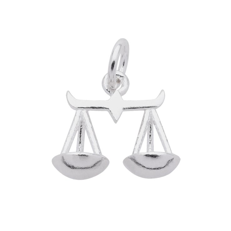 Libra (The Balance) - Zodiac Sign 3D Charm/Pendant 13x10mm  Sterling Silver