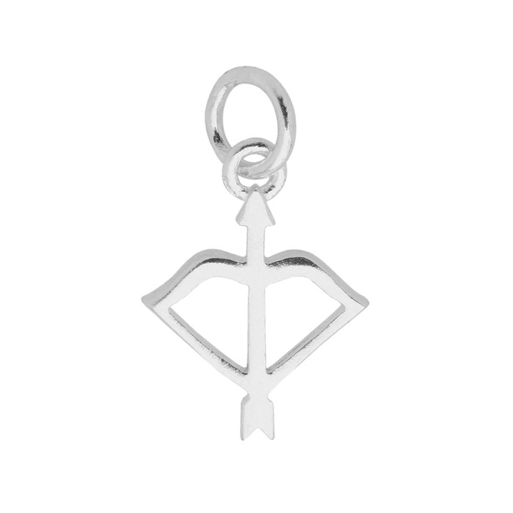 Sagittarius (The Archer) - Zodiac Sign Charm/Pendant 14x10mm  Sterling Silver