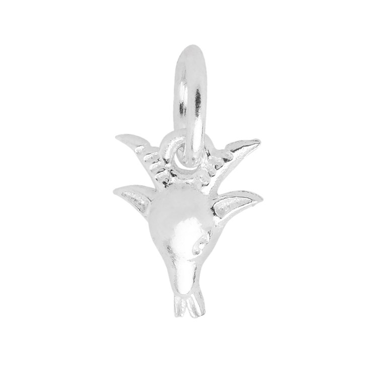 Capricorn (The Goat) - Zodiac Sign 3D Charm/Pendant 9x7mm  Sterling Silver