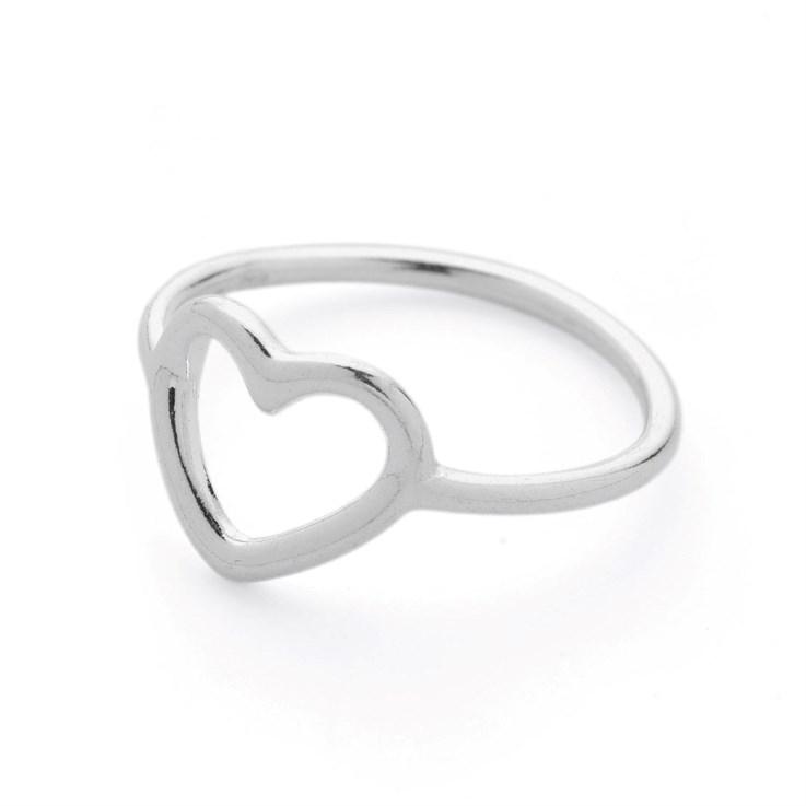 Heart Ring Size 7 (O) Sterling Silver