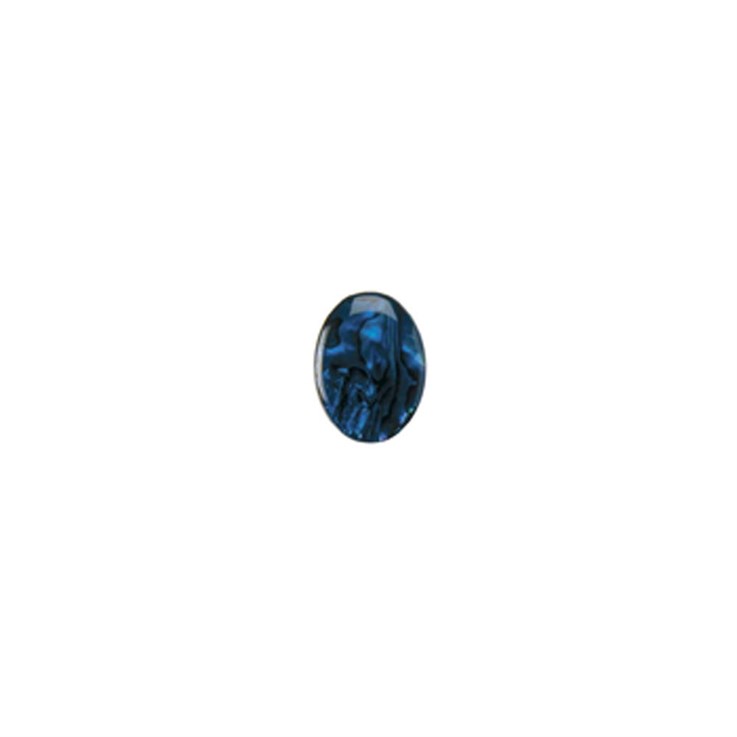 7x5mm Blue Abalone Low Dome Shell Cabochon