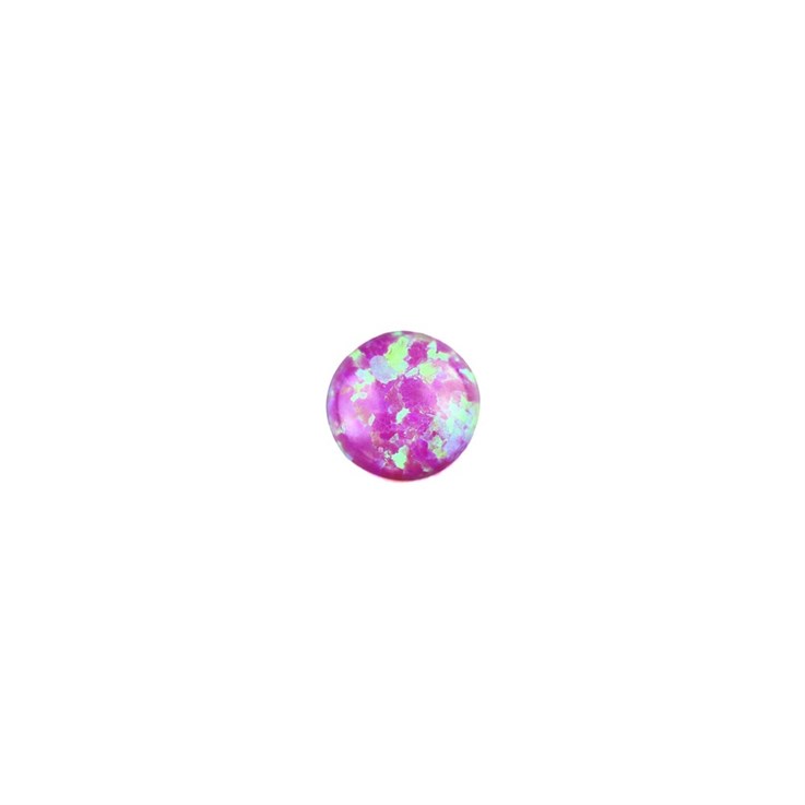 6mm Lab Created Opal Bright Pink Gemstone Cabochon