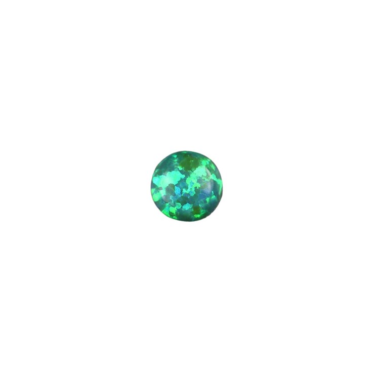 6mm Lab Created Opal Green Gemstone Cabochon