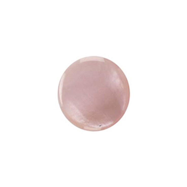15mm Mother of Pearl Pink Shell Cabochon
