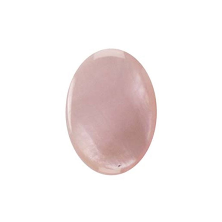 25x18mm Mother of Pearl Pink Shell Cabochon