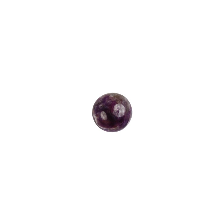 8mm Dark Charoite Purple Fleck Gemstone Cabochon