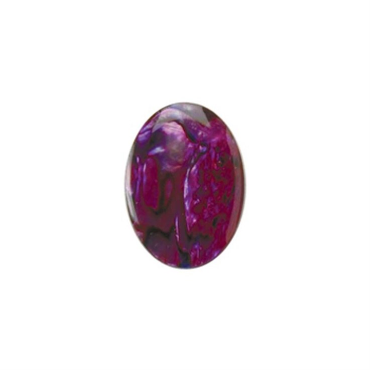 18x13mm Red Abalone Shell Low Dome Cabochon