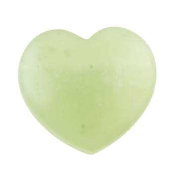 Gemstone Feature 30x28mm Heart Side Drilled New Jade with 2.5mm Hole