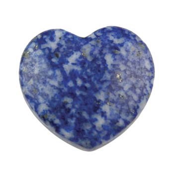 Gemstone Feature 30x28mm Heart Side Drilled Lapis Lazuli with 2.5mm Hole