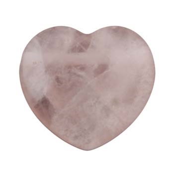 Gemstone Feature 30x28mm Heart Side Drilled Rose Quartz with 2.5mm Hole