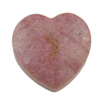 Gemstone Feature 30x28mm Heart Side Drilled Rhodonite with 2.5mm Hole