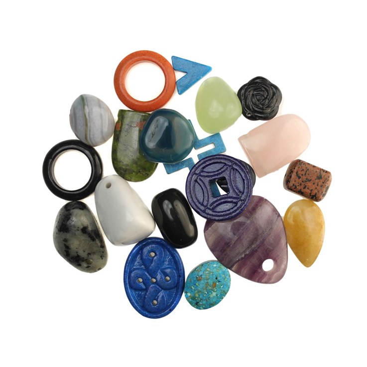 Gemstone Feature Bargain Pack Gemstone Feature Front/Pendant Pack (20)