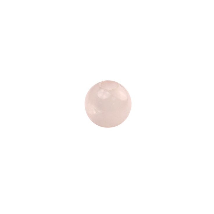8mm Gemstone large 2.5mm hole bead Rose Quartz
