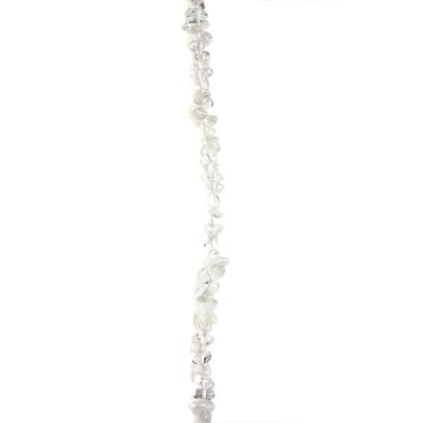 4-8mm Round 'A'  Quality Tumblechips 36" Continuous Crystal Quartz