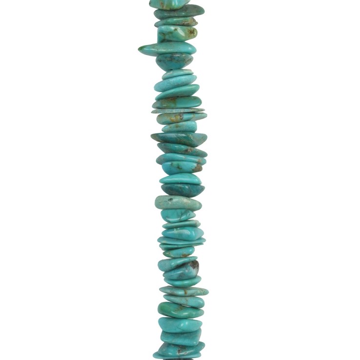 8-10mm  'A'  Quality Turquoise Tumblechip Natural Green / Blue 40cm