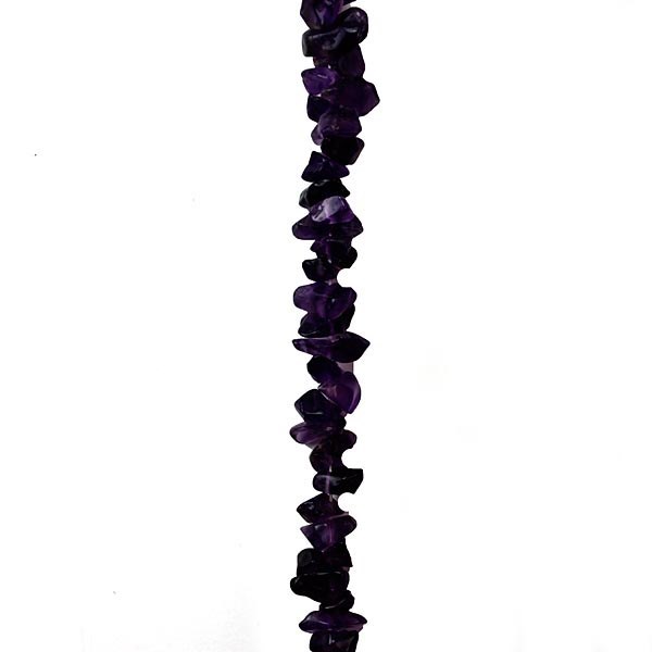 36" Gemstone tumblechip beads Dark Amethyst Indian