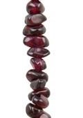 36" Gemstone tumblechip beads Garnet