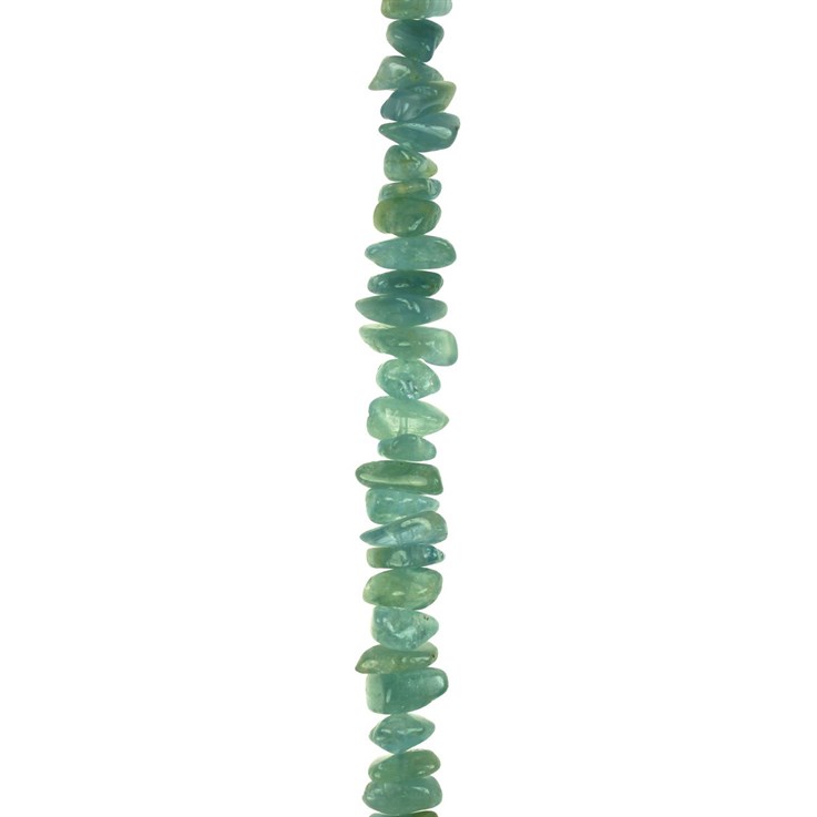 8-12mm Tumbled Aquamarine Gemstone Beads 40cm