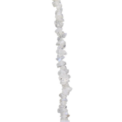 36" Continuous Superior Gemstone Tumblechip Beads Rainbow Moonstone