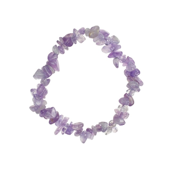 Superior Gemstone Tumblechip Bracelet Lavender Amethyst