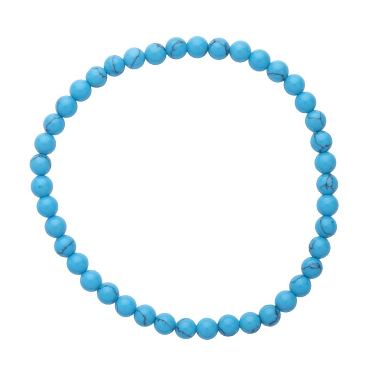 Turquoise (Reconstituted) 4mm Gemstone Bead Bracelet