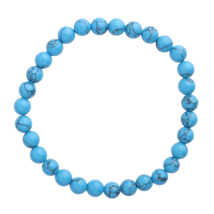 Turquoise (Reconstituted) 6mm Gemstone Bead Bracelet