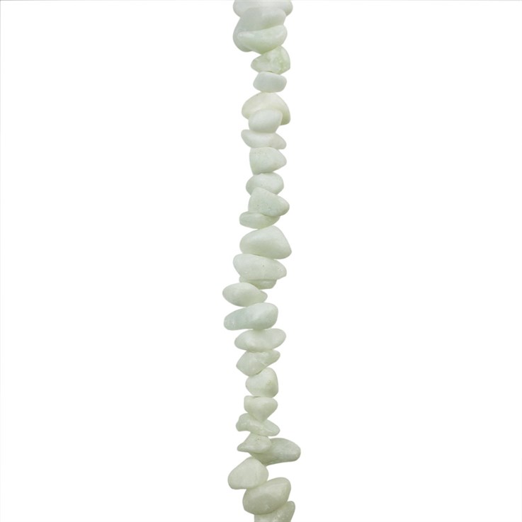 36" Gemstone Tumblechip Beads 6-8mm White Quartz