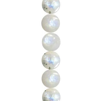 8mm Round gemstone bead Moonstone Rainbow 'A'  Quality 40cm strand