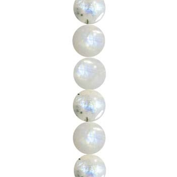 10mm Round gemstone bead Moonstone Rainbow 'A'  Quality 40cm strand