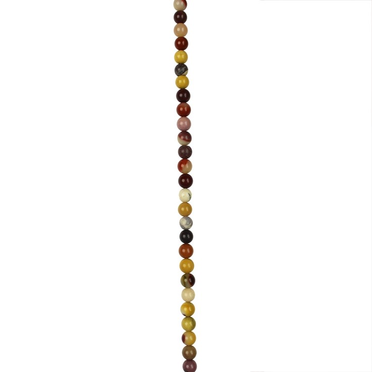 4mm Round gemstone bead Mookaite 40cm strand