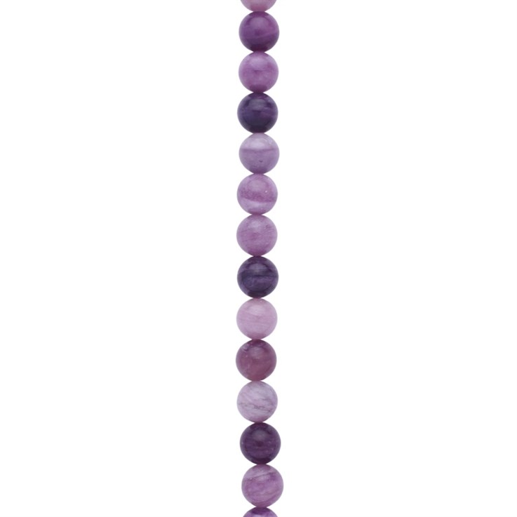 8mm Round gemstone bead Fluorite Purple  'AA'  40cm strand
