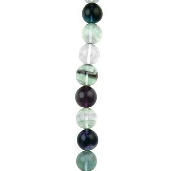 12mm Round gemstone bead Fluorite Rainbow  'AA' 40cm strand