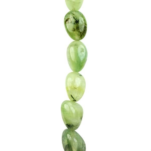 10x14mm Tumbled Gemstone Beads Prehnite A' Quality 40cm