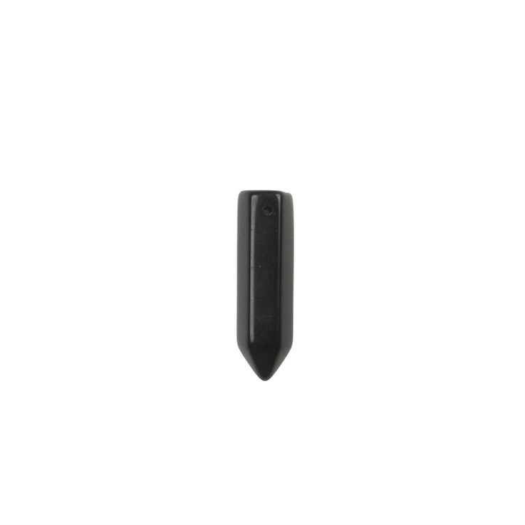 Black Onyx Polished Point 8x32mm Top Side Drilled