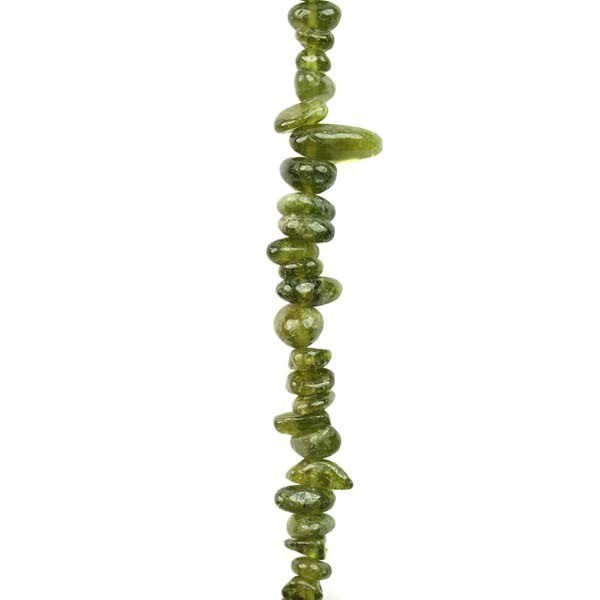 8x10mm Large Gemstone Tumblechips Green Garnet 'A'  Quality 40cm