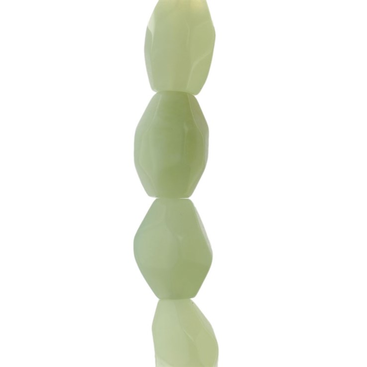 Tumbled Facet gemstone beads New Jade 14/16 x 18/25mm