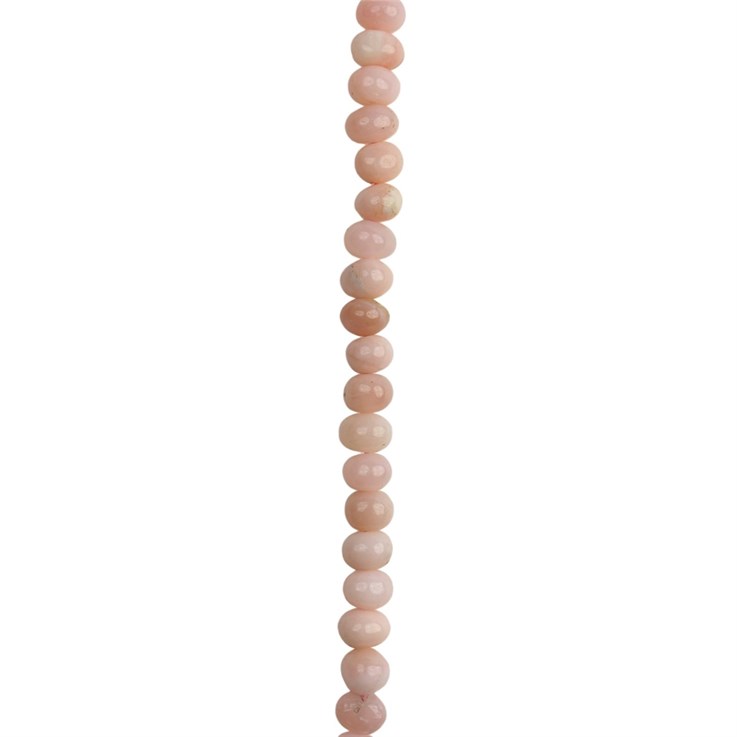 A Grade Pink Opal Irregular Rondel Approx 5-7mm x 4-5mm  40cm