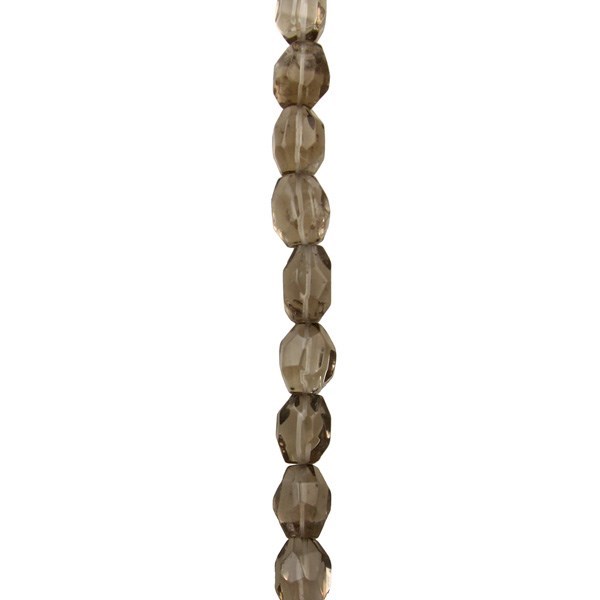 Tumbled Facet gemstone beads Smokey Quartz 18/22mm 40cm