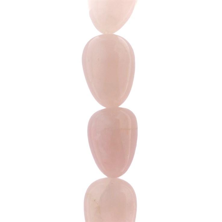 15x25mm Tumbled gemstone beads Rose Quartz 40cm