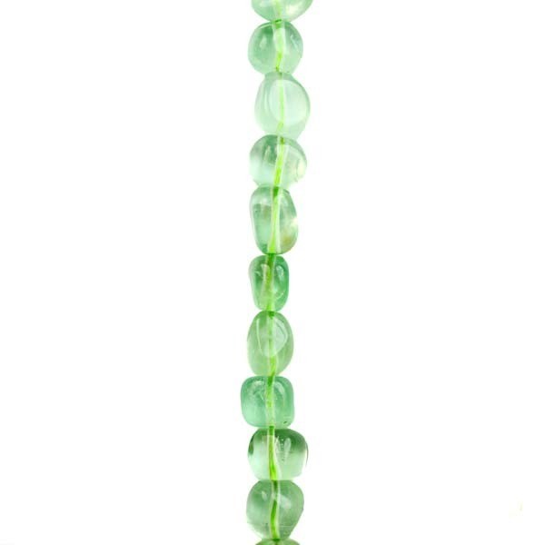 8x10mm Tumbled Gemstone Beads Fluorite Green 'A'  Quality 40cm