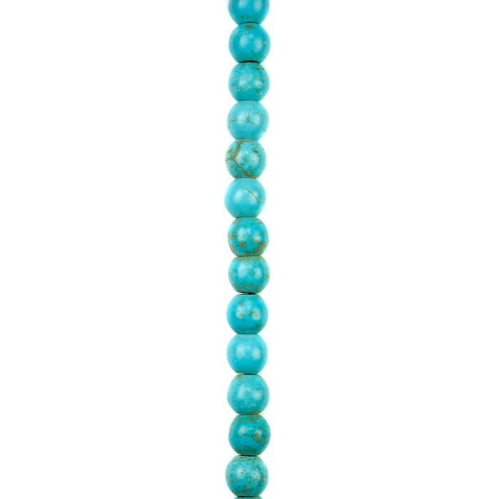 8mm Rainbow Howlite Round Beads Turquoise 15.5"