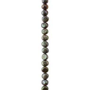 5.5-6mm Freeform Pearl Bead Side Drilled Bronze 40cm Strand