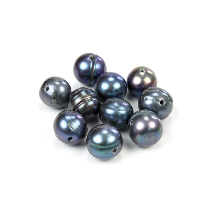 9-9.5mm Potato Pearl Side Drilled 1.2mm Hole Peacock