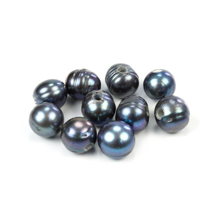 9-9.5mm Potato Pearl Side Drilled 2.5mm Hole Peacock