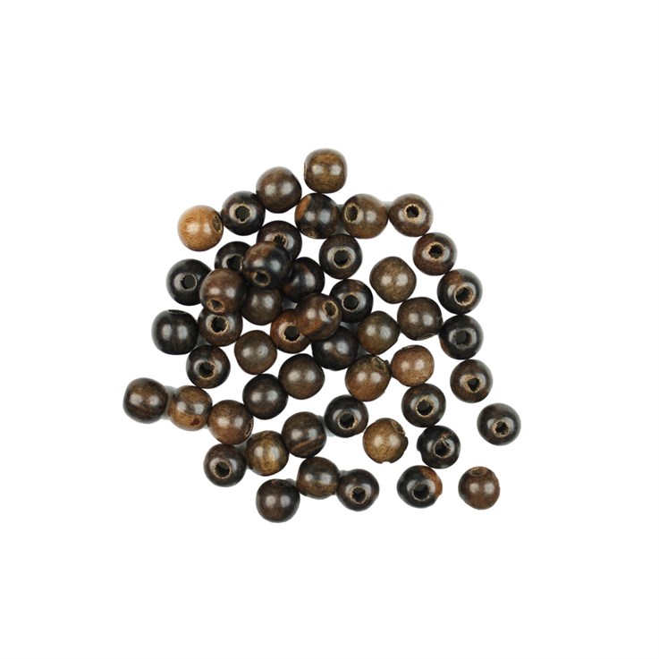8mm Ebony Wood Beads