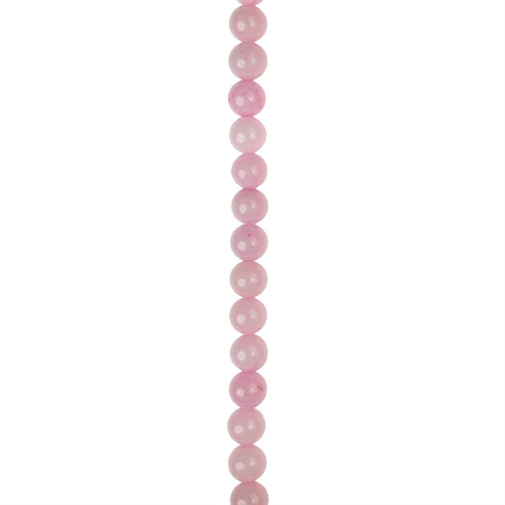 6mm Round Beads Mountain Jade Pastel Pink 40cm Strand