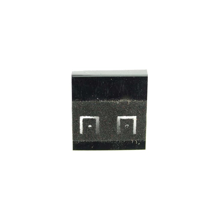 Earstud/Earclip Display Pad 'Plain' Black plastic